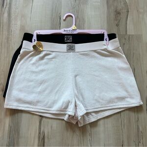 Juicy Couture Set of 2 Velour Shorts Size Large Loungewear Sleepwear